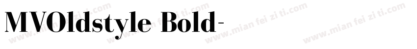 MVOldstyle Bold字体转换